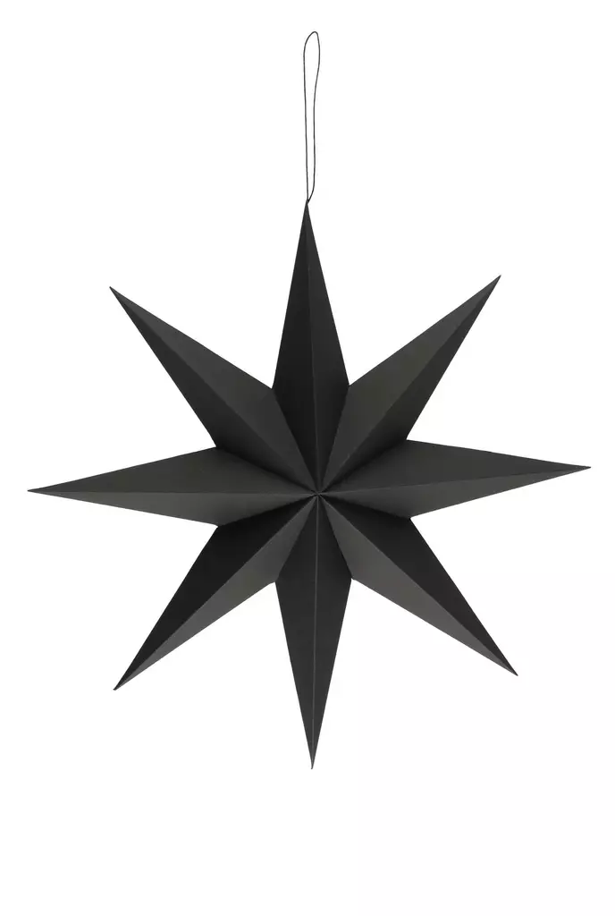Paperit=C3=A4hti 8 sakaraa 50 cm musta - Joulukoristeet ja -tekstiilit - 6410416211572 - 1