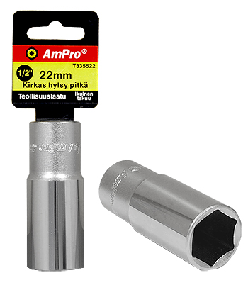 Pitkä kirkas hylsy 1/2" 17mm - Hylsyt ja adapterit - 795609495172 - 1
