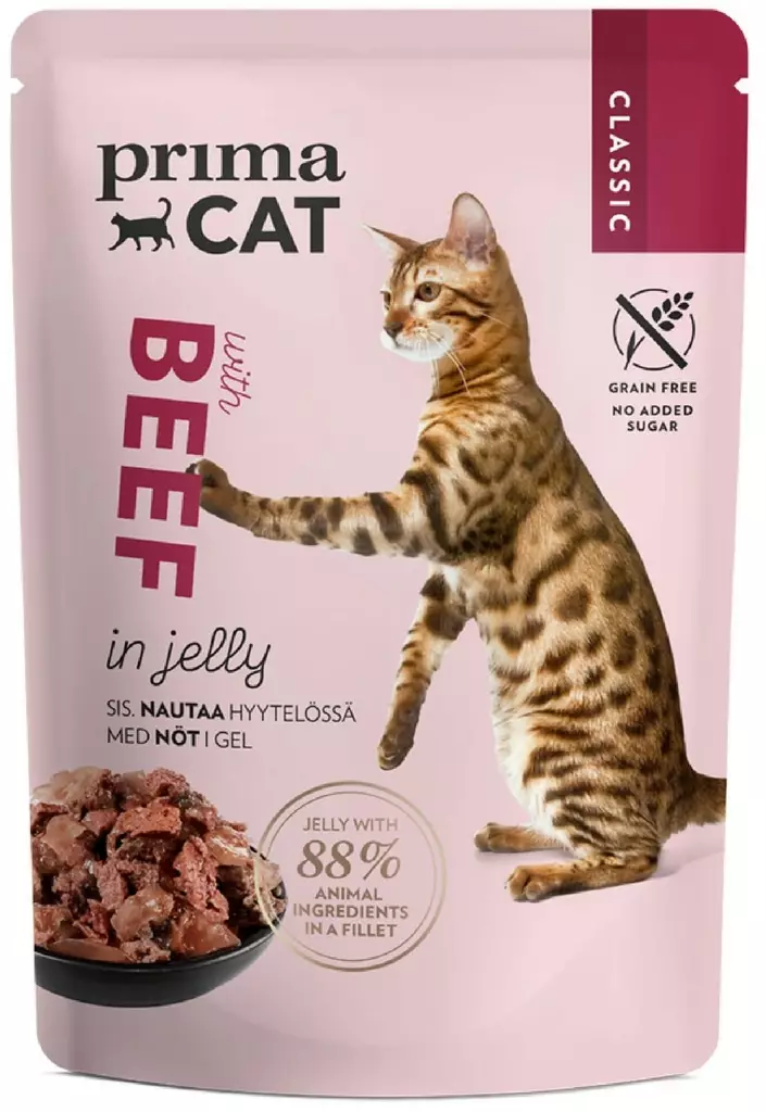 PrimaCat Classic nautaa hyytel=C3=B6ss=C3=A4 85g - Kissan ruoka - 6430069586612 - 1