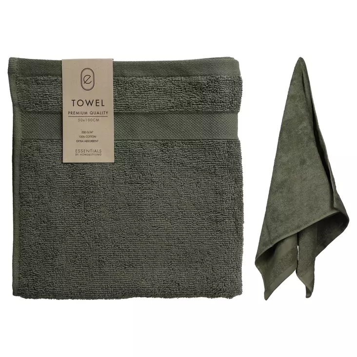Pyyhe 50x100cm Army Green - Pyyhkeet ja kylpytakit - 8720573823432 - 1