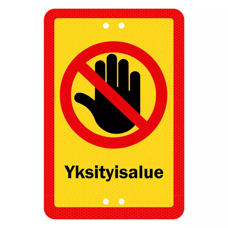 Sekure 2 mm 20x30 cm "Yksityisalue" alumiinikyltti - Opaste- ja varoituskyltit - 6438014353692 - 1