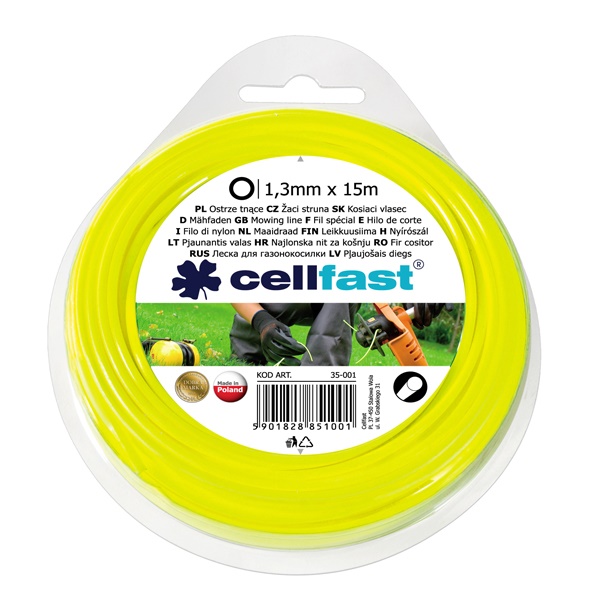 Siima 2,4 mm 15 m pyöreä - Raivaussahat ja trimmerit - 5901828851032 - 1