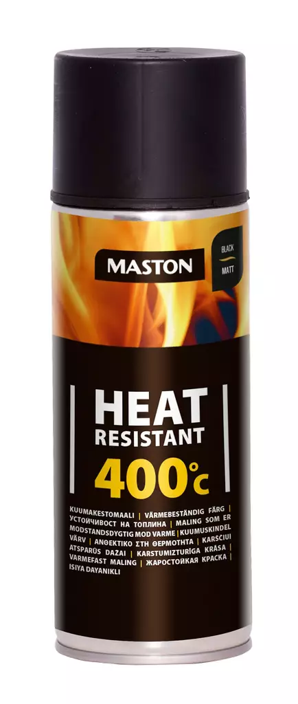 Spraymaali Kuumakesto 400C musta - Spraymaalit - 6412494001212 - 1