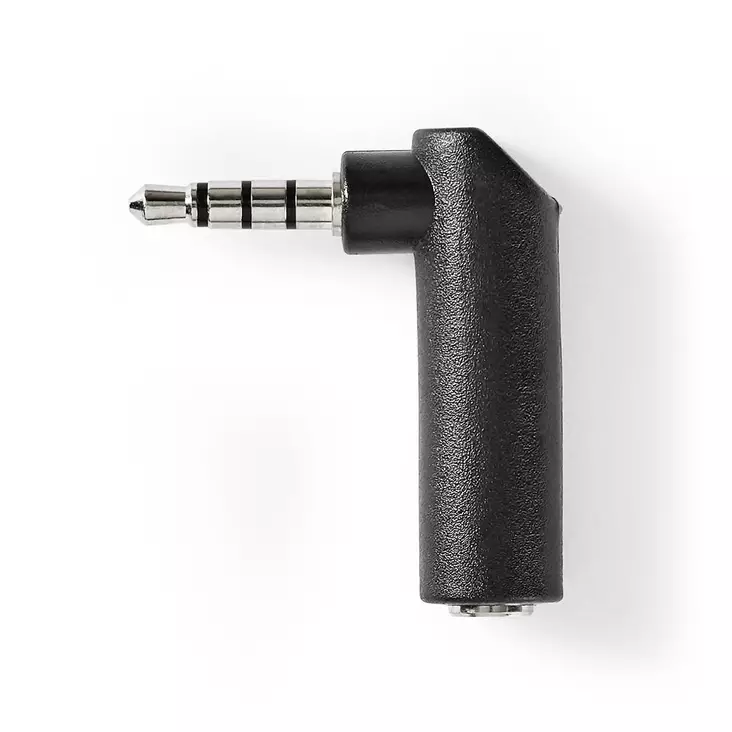 Stereoäänisovitin | 3.5 mm uros | 3.5 mm naaras | Niklattu | Kulma, 90 ° | Metalli | Musta | 10 kpl | Muovipussi - Audioadapterit - 5412810323852 - 1