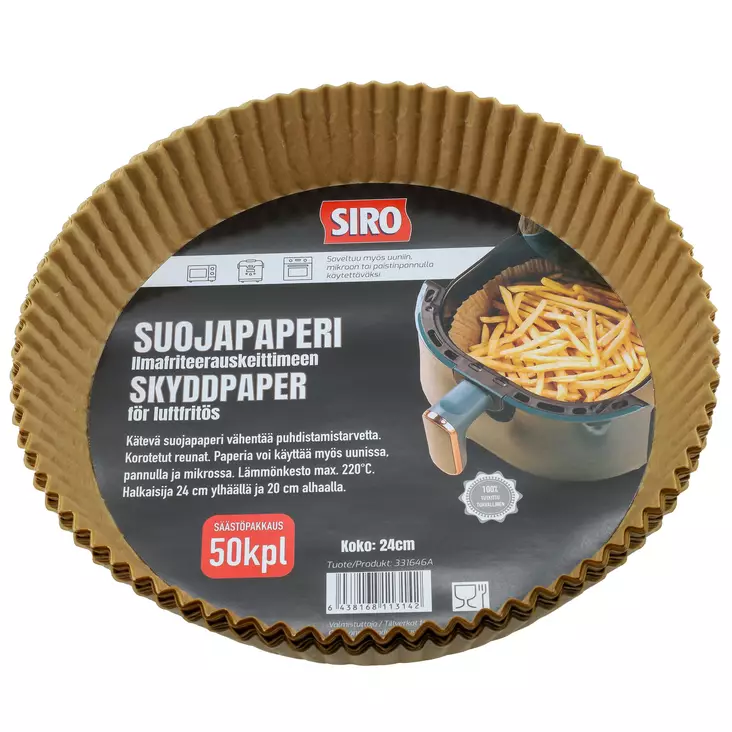 Suojapaperi ilmafriteerauskeittimeen iso - Leivinpaperit, muovit, foliot - 6438168113142 - 1