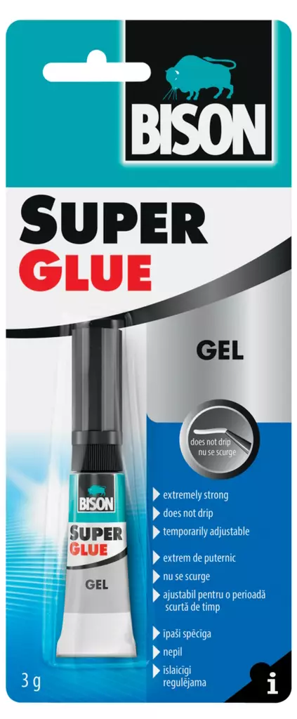 Super Glue Gel 3 g, Bison - Liimat - 8710439113562 - 1
