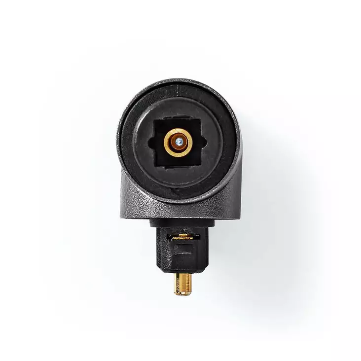 TosLink-adapteri | TosLink naaras | TosLink uros | Kulma, 90 ° | Alumiini | Gun Metal Harmaa | 1 kpl | Laatikko - Audioadapterit - 5412810333592 - 1