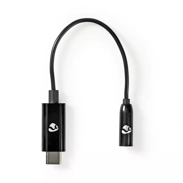USB-C Sovitin | USB 3.2 Gen 1 | USB-C Uros | 3.5 mm naaras | 0.15 m | Pyöreä | Niklattu | PVC | Musta | Laatikko - Tietokone ja verkko - 5412810313082 - 1