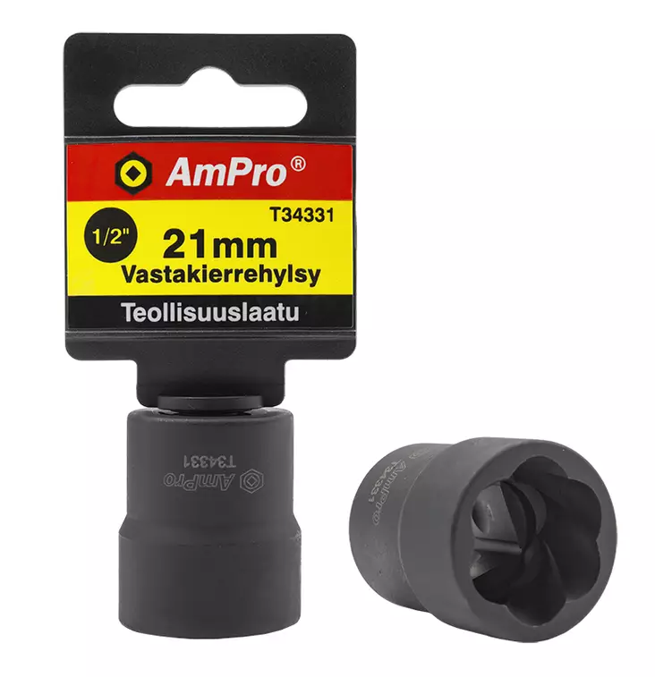 Vastakierrehylsy 1/2" 21mm - Hylsyt ja vääntimet - 795609343312 - 1