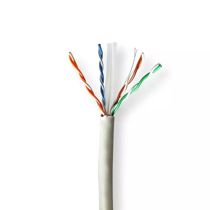 CAT6 verkkokaapelin rulla | Solid | U/UTP | Puhdas kupari | 100 m | Sisäkäyttöinen | Pyöreä | LSZH | Harmaa | Vetolaatikko - Tietokone ja verkko - 5412810403622 - 10