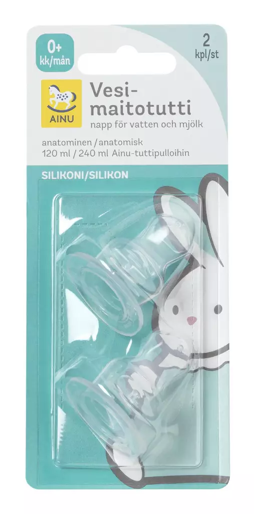 Vesi- ja maitotutti Ainu 2 kpl - Tutit ja tuttipullot - 6434400025402 - 1