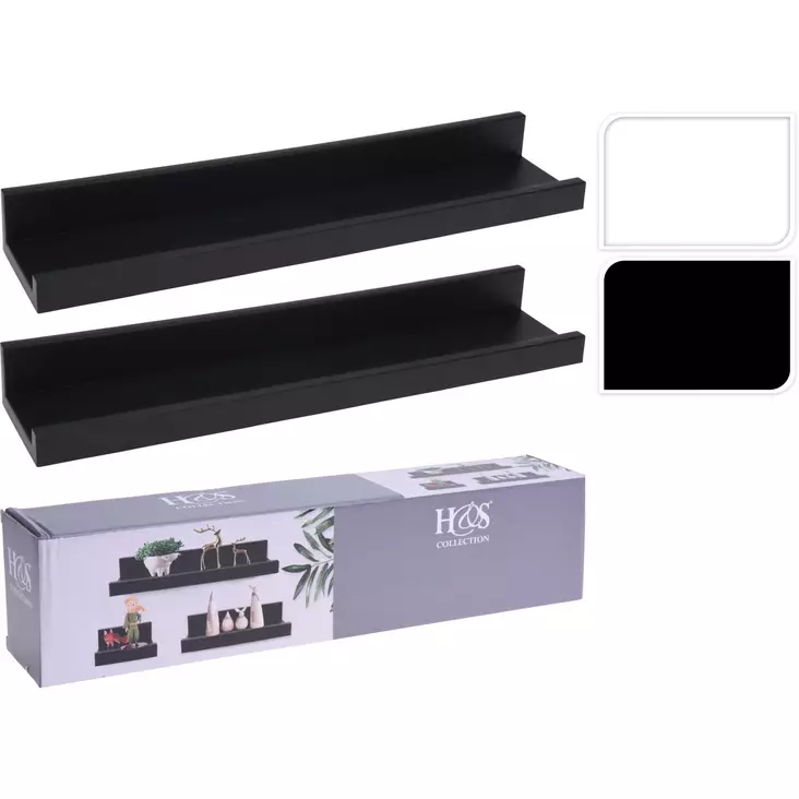 Seinähyllyt 2 kpl paketissa 46 cm - Seinähyllyt - 8719987418372 - 1