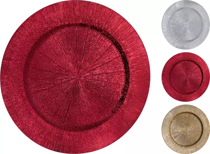 Elegantti 40 cm teksturoitu latauslautanen – tyylikäs ja kestävä koristeellinen kattausalusta - Tarjoiluastiat - 8721037576192 - 1