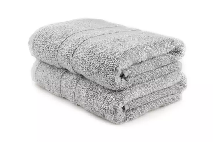 Bambu-Puuvilla Kylpypyyhesetti 2 kpl - Harmaa, 75x150 cm, 60% Bambu, 40% Puuvilla, 550 gr/m², Konepestävä 40°C - Pyyhkeet ja kylpytakit - 8684282253952 - 1