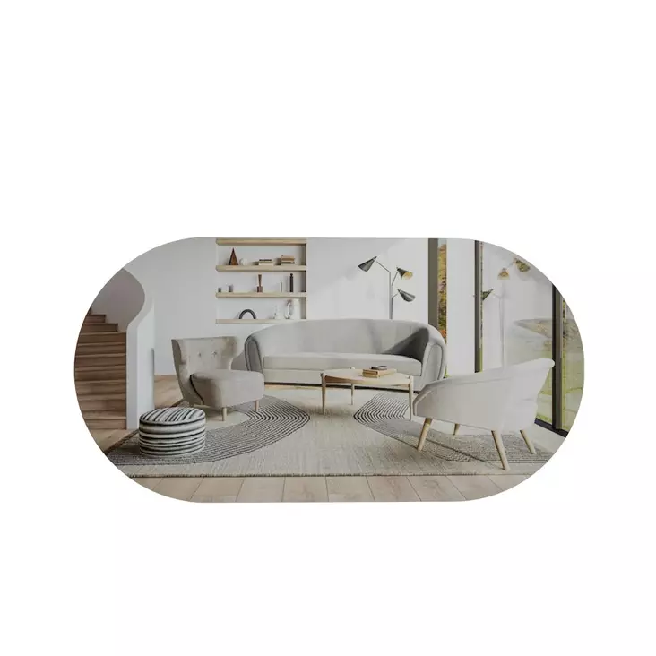 Ekologinen Flotal-E Peili - 100% MDF, Läpinäkyvä Kulta, 45x85x2,2 cm, Seinään Kiinnitettävä, Yksi Paketti - Peilit - 8684282429692 - 1