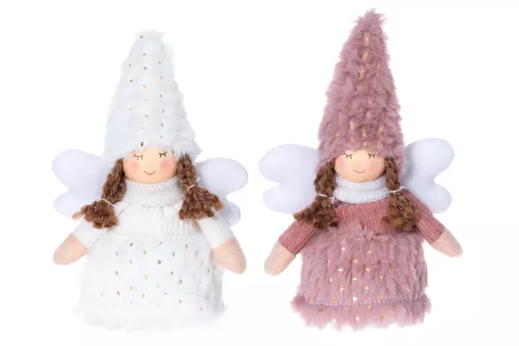 Enkelityttö 18cm Winteria - Joulukoristeet ja -tekstiilit - 6410416376172 - 1
