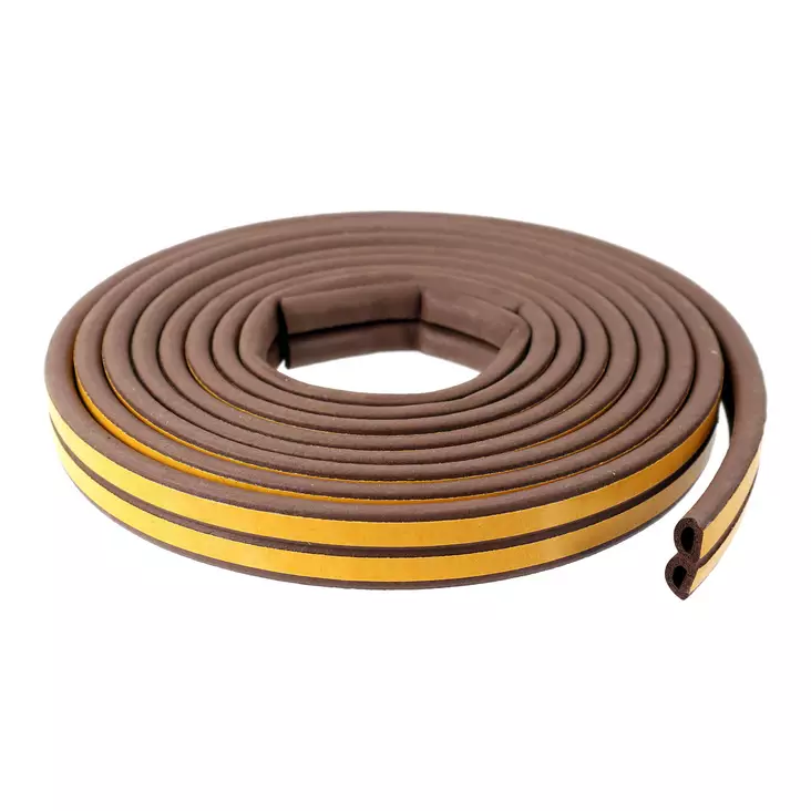 Ikkunatiiviste 6 m D-profiili ruskea Mag-Pro - Itseliimautuva EPDM-tiivistenauha ikkunoihin ja oviin (2-5,5 mm raoille) - Ikkuna- ja ovitiivisteet - 6418536039182 - 1