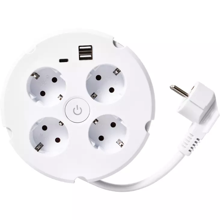 Jatkopistorasia 4-osainen Axxel - Sisäjatkojohdot - 6438152080382 - 1