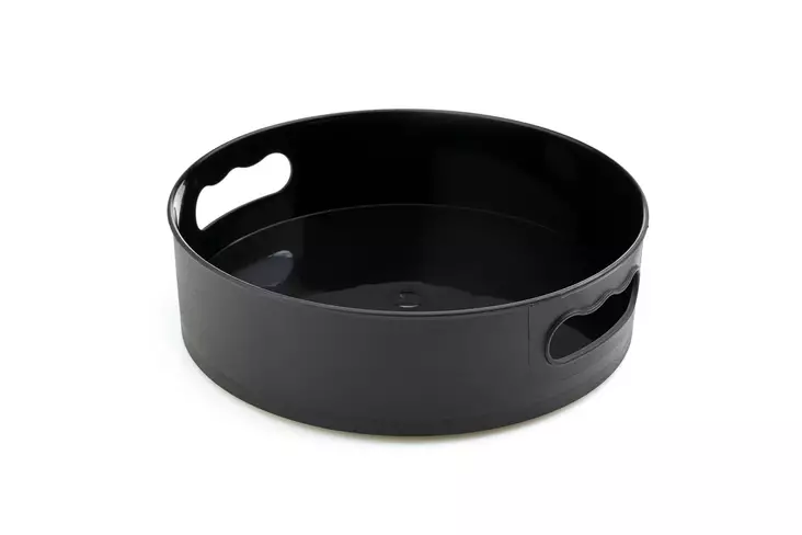 Kääntyvä Musta Tarjotin 360° - 100% Muovia, 22x7 cm, BPA-vapaa, Tyylikäs ja Toimiva Keittiöväline - Tarjoiluastiat - 8683342632522 - 1