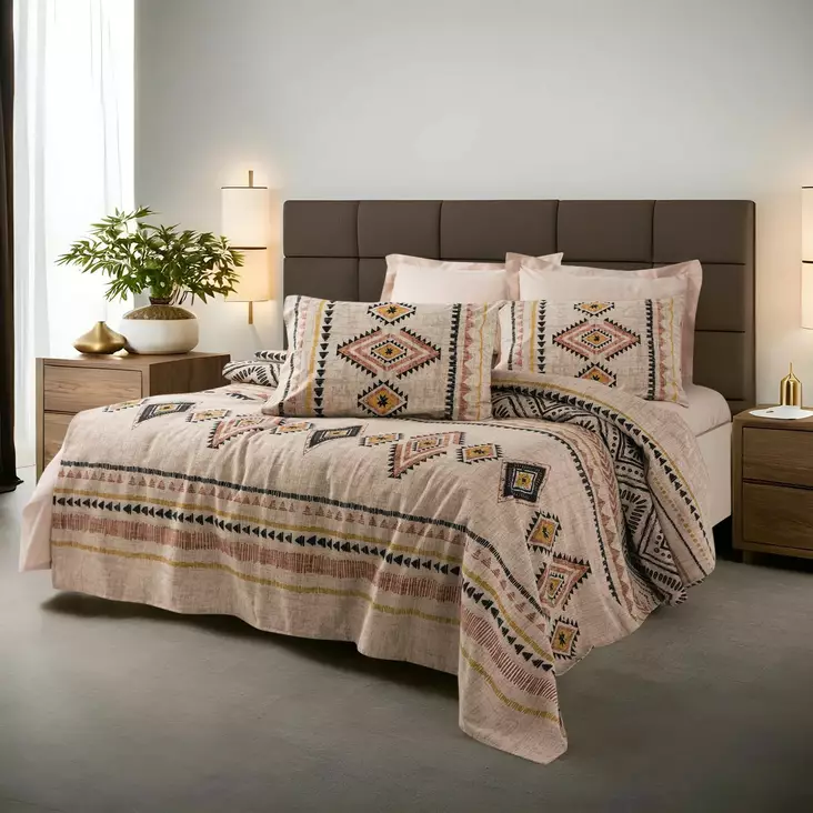 Kaksinkertainen Pique, tiilenpunainen, 200 x 230 cm, pehmeä, kestävä - Päiväpeitteet ja torkkupeitot - 8684282994442 - 1