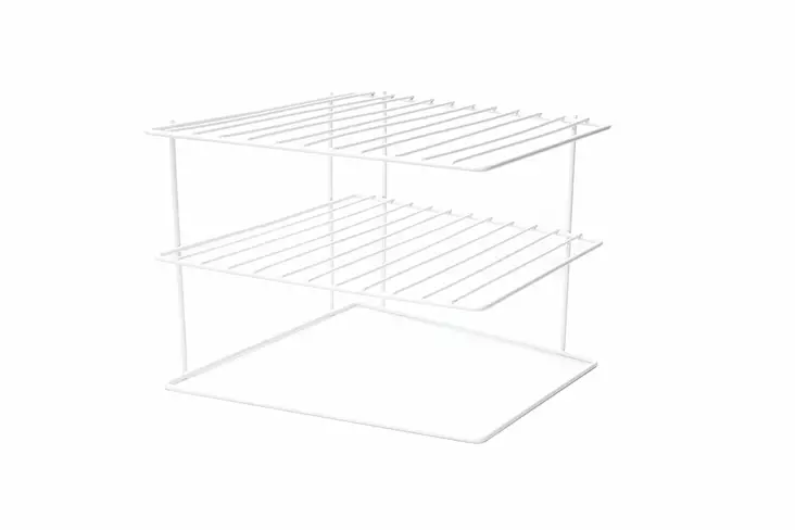 Keittiöjärjestelijä, valkoinen, 24,5 x 24,5 x 19,5 cm, kestävä, tilaa säästävä - Päivittäiskeittiötarvikkeet - 8683742916192 - 1