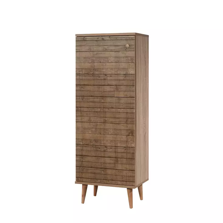 Kenkäkaappi, sonoma tammi, Leveys 50 cm, korkeus 135 cm, syvyys 38 cm, kestävä, tilava, tyylikäs - Kenkäkaapit - 8681875341072 - 1