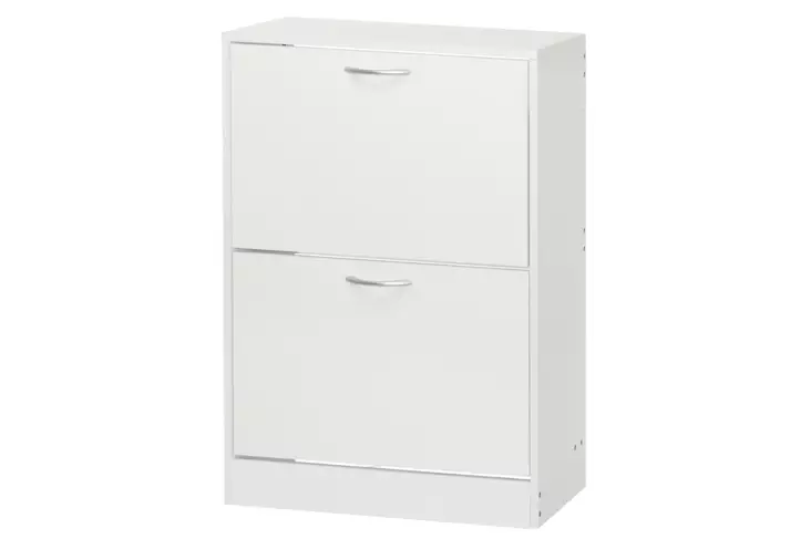 Kenkäkaappi valkoinen 60x24x80cm - Kenkäkaapit - 6410416438962 - 1