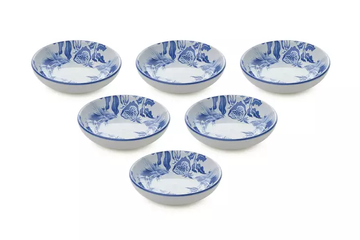 Keraaminen Kastikekulhosetti (6 kpl) - Antibakteerinen, Mikroaaltouuni- ja Astianpesukoneenkestävä, 13x13x3,3 cm, Valkoinen - Tarjoiluastiat - 8683342394222 - 1