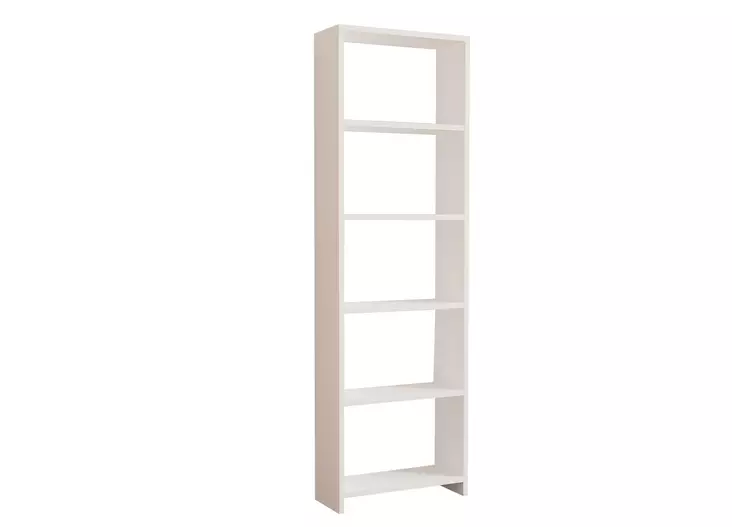 Kirjahylly, valkoinen, 160 cm x 50 cm x 19,6 cm, kestävä, tilava, seinäkiinnitettävä - Kirjahyllyt - 8681875449402 - 1