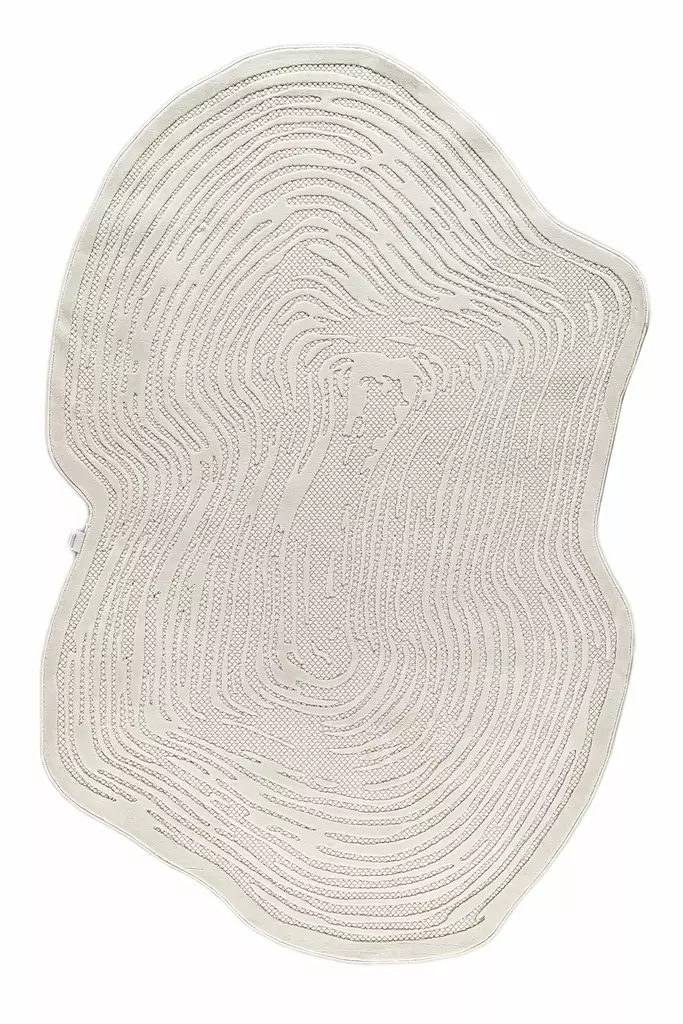 Koneellisesti Kudottu Kermansävyinen Matto 80x150 cm - Polypropeeni/Polyesteri, 7 mm Nukka, 1800 gr/m2, 550000 Lankapistettä - Pienet matot ja käytävämatot - 8684283849642 - 1