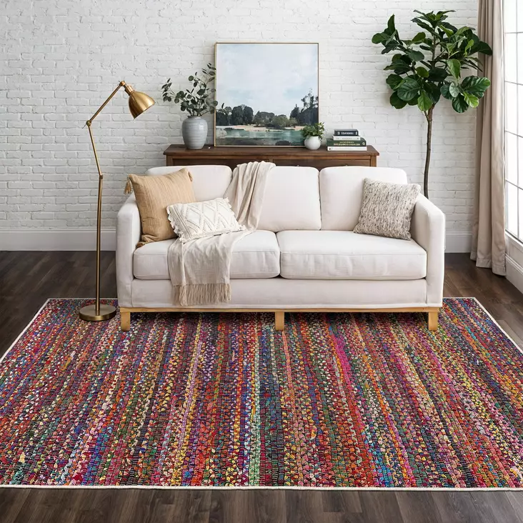 Matto (120 x 180), monivärinen, 120 x 180 cm, kestävä, antibakteerinen - Suuret ja keskikokoiset matot - 8683342895712 - 1
