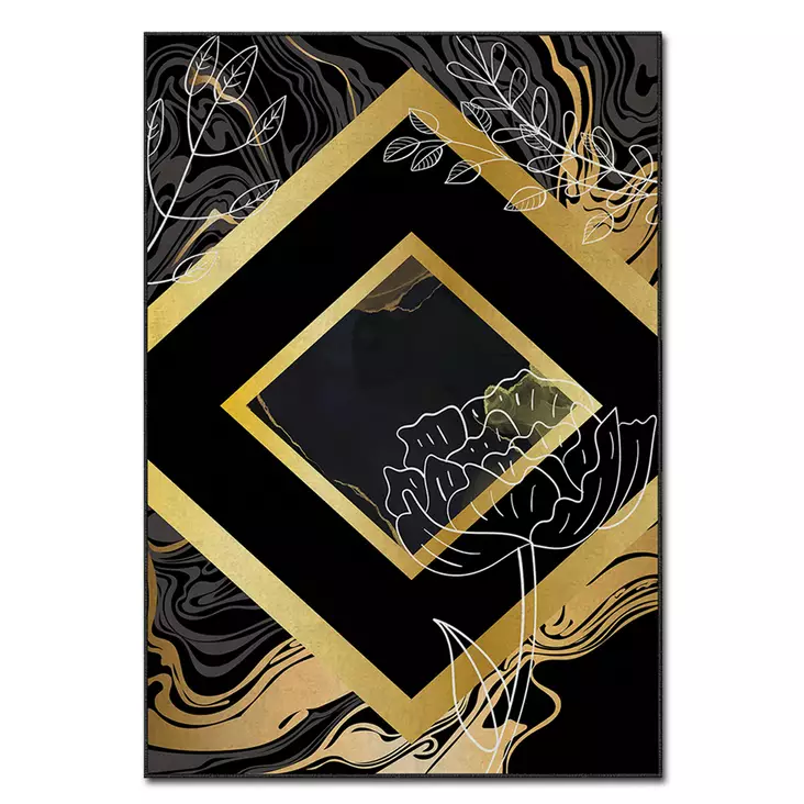 Monivärinen 100% Polyesteri Matto 180x280 cm - Digitaalinen Painatus, Konepestävä, Liukumaton Alapuoli, 740 g/m² - Suuret ja keskikokoiset matot - 8683342182652 - 1