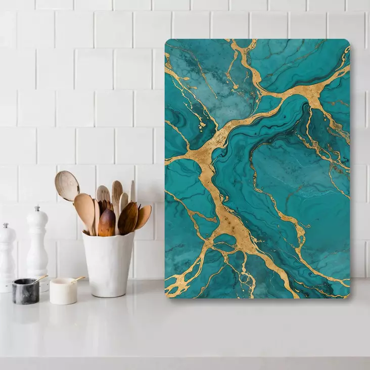 Monivärinen 100% Temperoitu Lasi Leikkuulauta 20x30 cm - Antibakteerinen, Helppo Puhdistaa, Liukumaton Silikoni - Keittiötyövälineet - 8684283724482 - 1