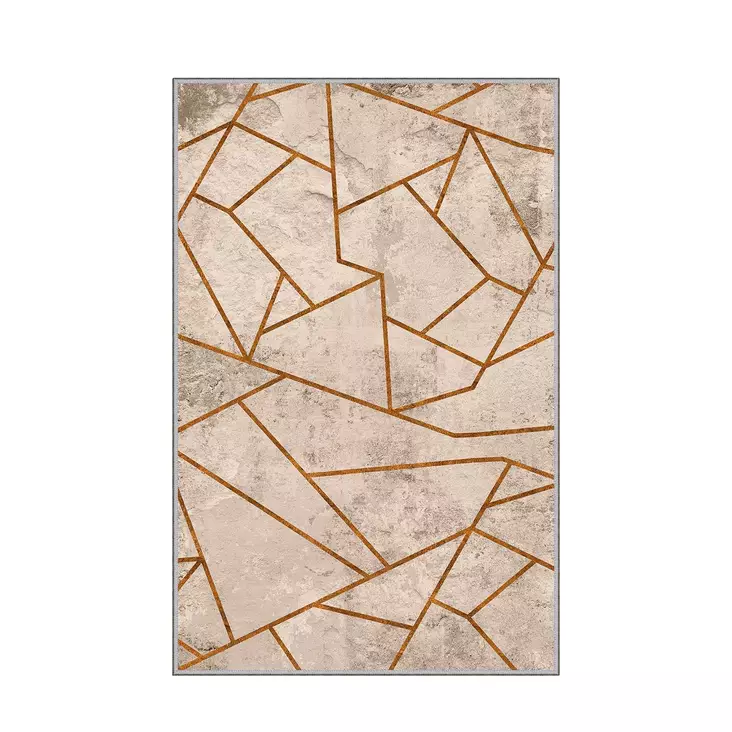 Monivärinen 160x230 cm Polyesterimatto - Antibakteerinen, Konepestävä, 3D Digitaalinen Painatus, Liukumaton Alusta - Suuret ja keskikokoiset matot - 8682870071742 - 1