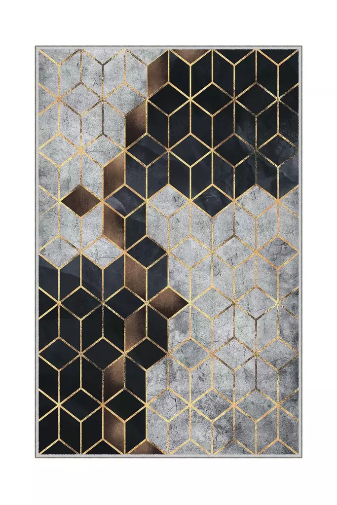 Monivärinen 50x80 cm Antibakteerinen 3D Digitaalipainettu Polyesterimatto - Konepestävä, Liukumaton, 8 mm Nukka - Pienet matot ja käytävämatot - 8682870592322 - 1