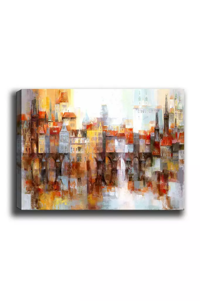 Monivärinen Koristeellinen Canvas-taulu 70x100 cm - Anonyymin Taiteilijan Elegantti Sisustustaulu - Taulut ja kehykset - 8681875612592 - 1