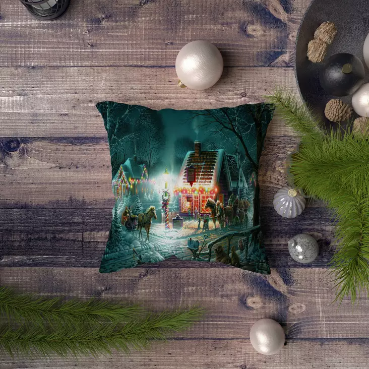 Monivärinen Tyynynpäällinen 43x43 cm - 50% Polyesteri/50% Puuvilla, Digitaalinen Painatus, Konepestävä 30 °C:ssa - Koristetyynyt - 8683743249312 - 1