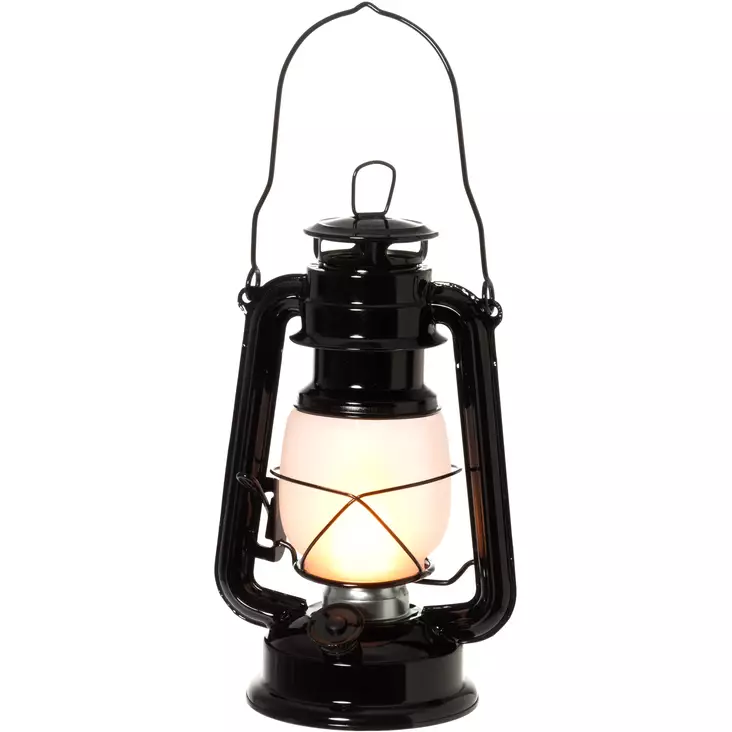 Myrskylyhty LED 24,5cm monikÃ¤yttÃ¶ musta - Kynttilät ja lyhdyt - 6410416113852 - 1