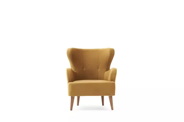 Nojatuoli, kulta, 73 cm leveä, ylellinen, mukava - Nojatuolit - 8683342008112 - 1