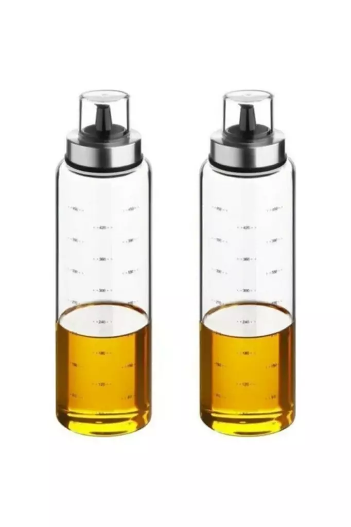 Öljyannostelijasetti 2 kpl - 100% Lasi, 500 ml, Läpinäkyvä, Astianpesukoneen Kestävä, Ei Mikroaaltouuniin - Tarjoiluastiat - 8683342966672 - 1