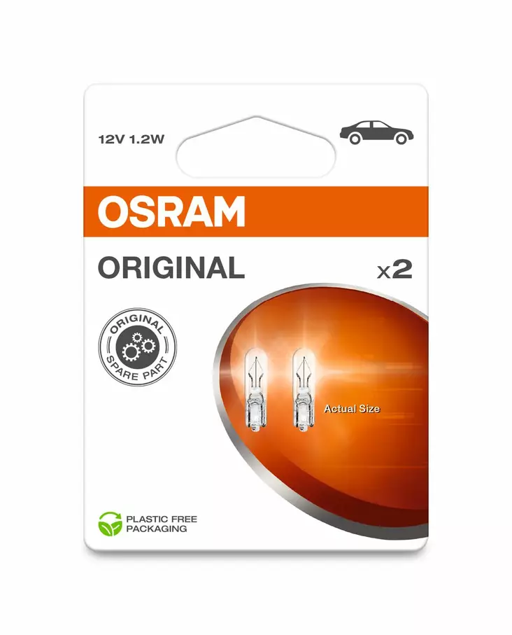 Osram 1,2W lasikantalamppu - Ajovalot ja polttimot - 4062172395762 - 1