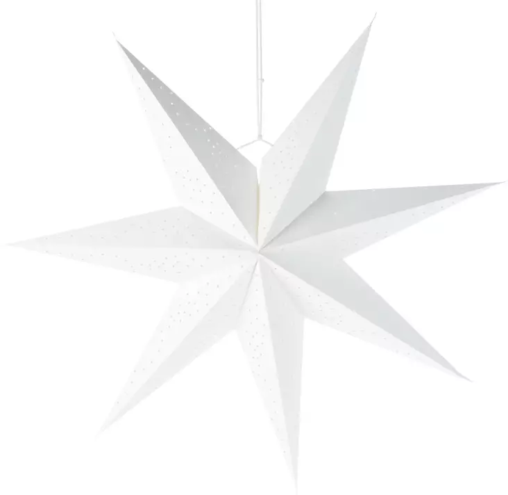 Paperitähti, valkoinen, 75 cm - Joulukoristeet ja -tekstiilit - 8721037078832 - 1