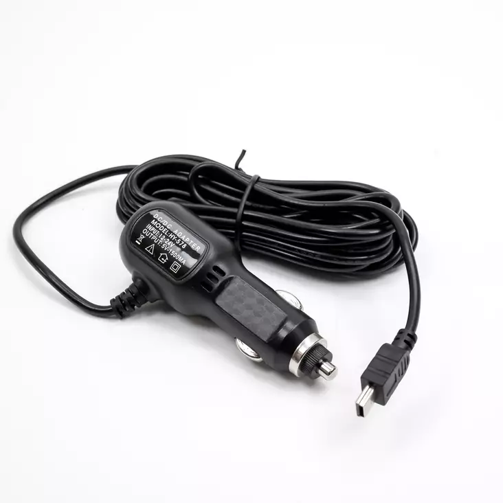 PNI-autolaturi mini-USB-liittimellä 12V/24V - 5V 1,5A, auto DVR:lle, kaapelin pituus 3,5m - PNI tuotteet - 5949066512612 - 1