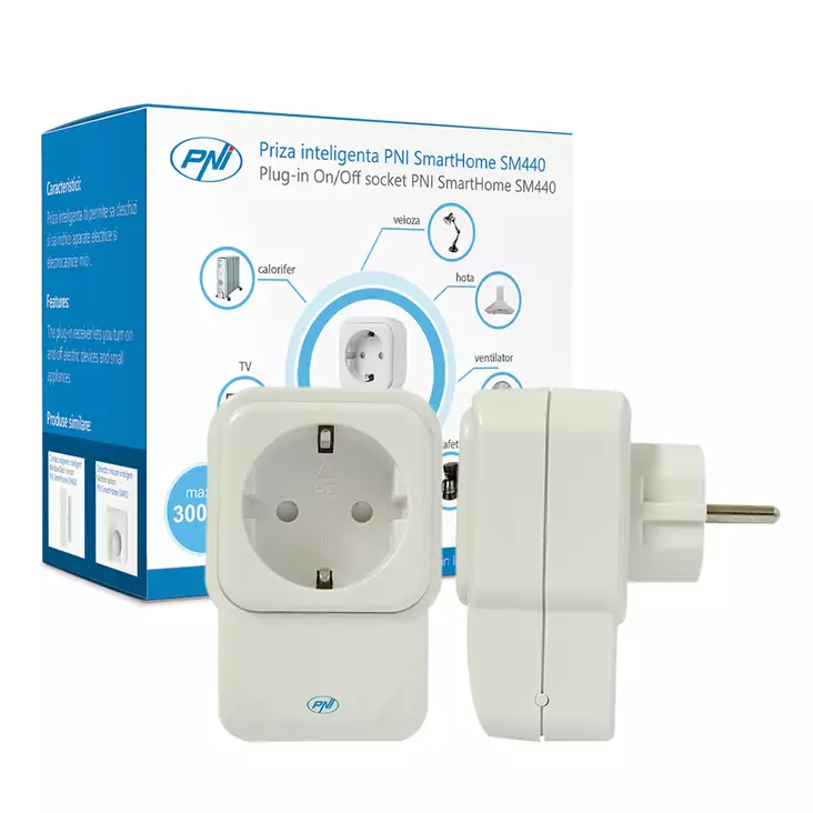 PNI SmartHome SM440 älykäs pistoke kaikkiin sähkölaitteisiin Internetissä - Älypistorasiat - 5949066509292 - 1