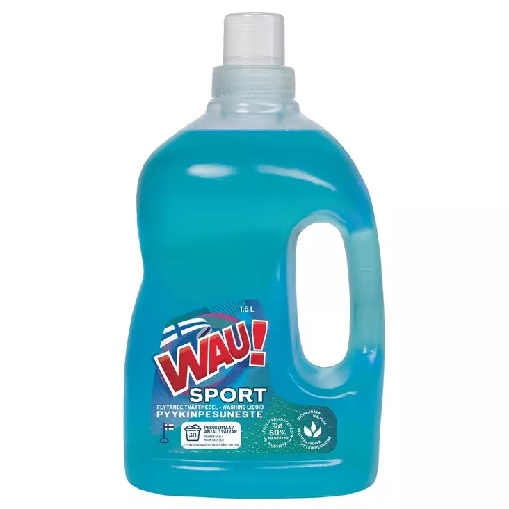 Pyykkipesuneste WAU 1,5L Sport - Pyykinpesu- ja huuhteluaineet - 6419642132712 - 1