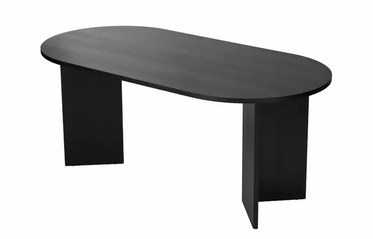 Ruokapöytä - Tyylikäs ja Kestävä 100% Melamiinipinnoitettu Lastulevy, 180x75x89,5 cm, Väri: Puu Musta - Ruokapöydät - 8684283850082 - 1