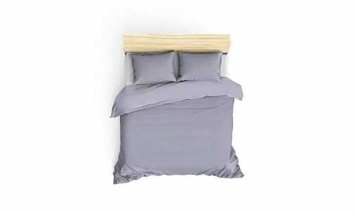 Satiini kaksinkertainen pussilakanasetti, harmaa, 200 x 220 cm, pehmeä, kestävä, elegantti - Lakanat ja tyynyliinat - 8681875206142 - 1