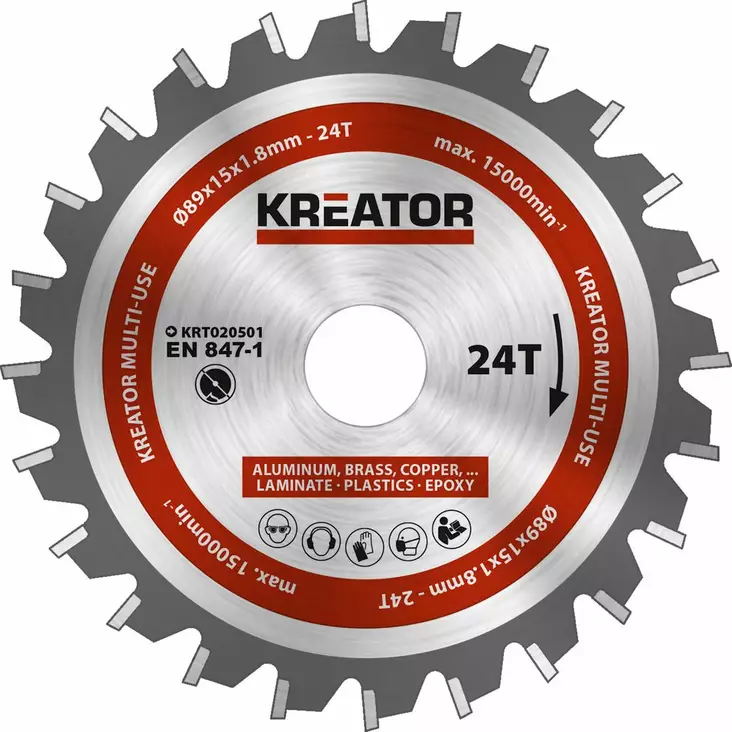 Sirkkelinterä Ø 89x15x1,8mm 24T - Sirkkelinterät - 5400338071362 - 1