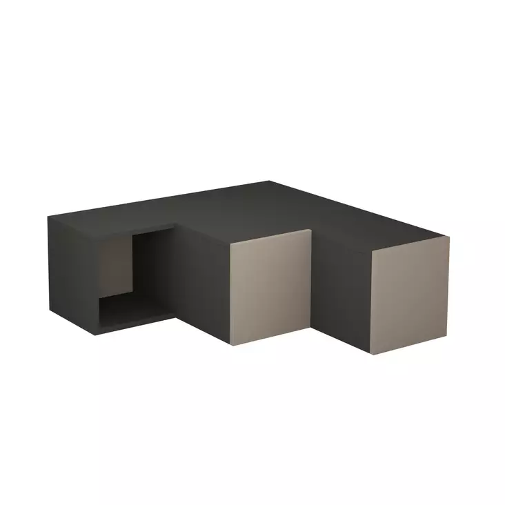 TV-taso, huonekalut, antrasiitti vaaleanruskea, 100% melamiinipinnoitettu lastulevy, 18 mm, 90x32x92 cm, seinäkiinnitys - TV-tasot - 8681875402902 - 1