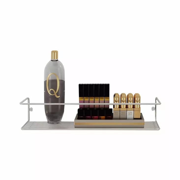 Tyylikäs ja Kestävä Krominen Seinä Hylly 100% Metallia - 7x7x33 cm - 1 kg Kantavuus - Moderniin Sisustukseen - Seinähyllyt - 8682870729612 - 1